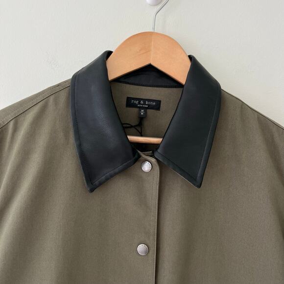 Rag & Bone NWT Light Olive Green Cassandra Chore Coat Barn Jacket, Size Medium - Picture 3 of 12